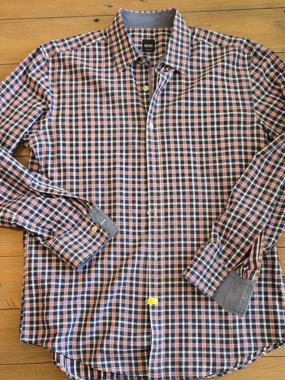 BOSS Men's Slim Fit Plaid Button-Down Shirt